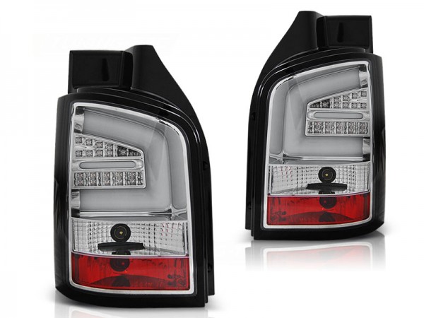 LED Lightbar Rückleuchten für VW T5 Bj. 03-09 Chrom (Heckklappe)
