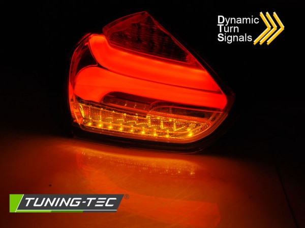 LED Lightbar Rückleuchten für Ford Focus MK3 Bj. 15-18 Rot/Smoke dynamischer Blinker