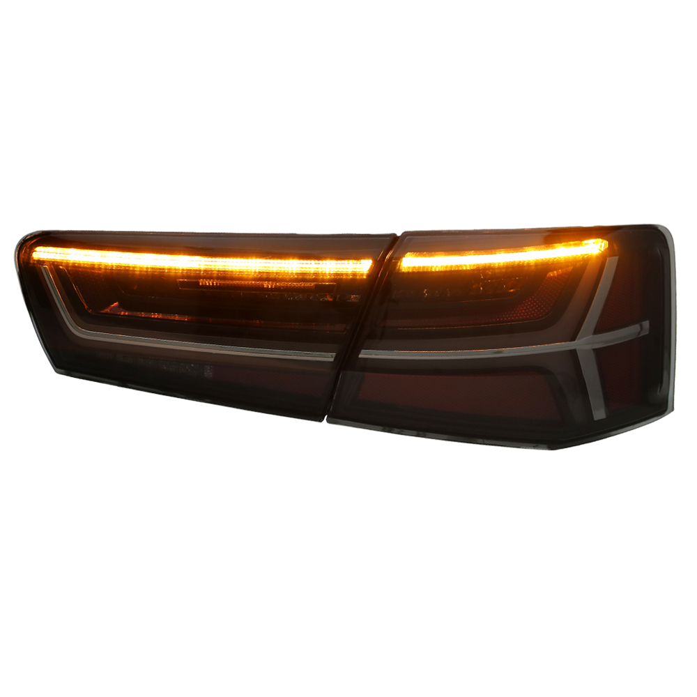 LED Lightbar Rückleuchten für Audi A6 4G C7 Limo Bj. 2011-2014 Schwarz mit  dynamischem Blinker, A6 C7 (4G), A6, Audi, LED Rückleuchten, Rückleuchten