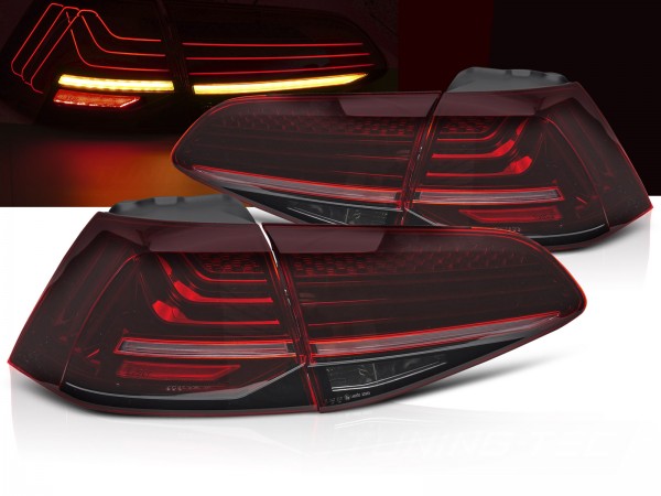 LED Rückleuchten für VW Golf 7 Limo Bj. 12-19 Rot dynamischer Blinker Laser-Look