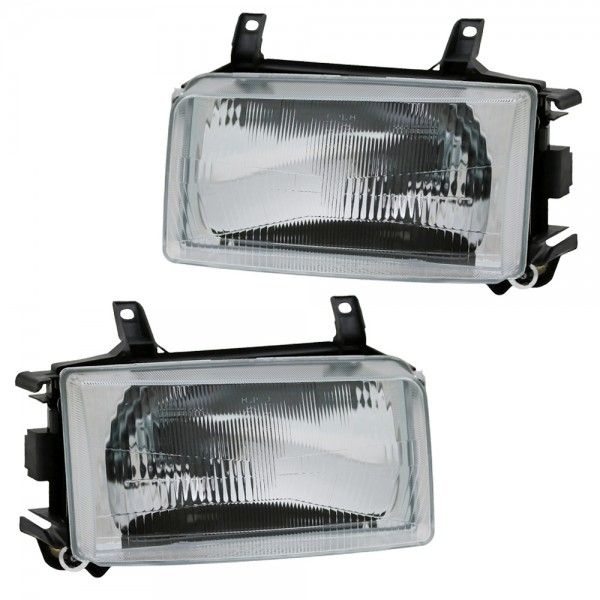 Scheinwerfer für VW T4 Bus Bj. 90-03 Schwarz ohne Blinker kurzer Vorderwagen