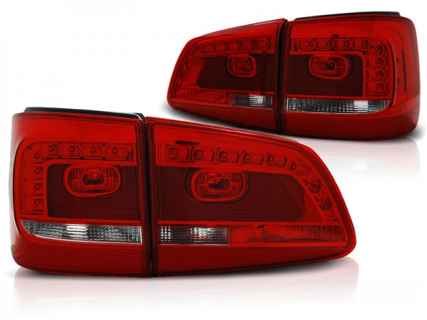 LED Rückleuchten für VW Touran 1T GP2 Facelift Bj. 10-15 Rot/Chrom