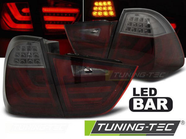 LED Lightbar Rückleuchten für BMW E91 LCI Touring Bj. 08-12 Rot/Smoke