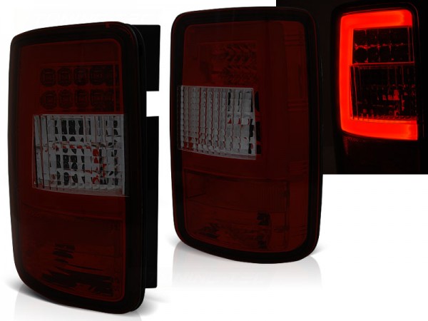LED Lightbar Rückleuchten für VW Caddy 3 (2K) Bj. 03-14 Rot/Smoke