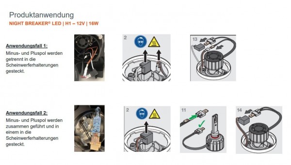 OSRAM Night Breaker H1 LED Glühlampe +220% Scheinwerfer Straßenzulassung 6000K