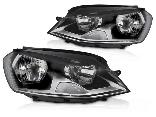 Scheinwerfer Halogen Set für VW Golf 7 Bj. 12-16 Stellmotor DRL H7 H15