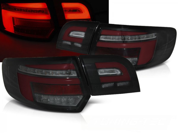 Voll LED Lightbar Rückleuchten für Audi A3 8P Sportback Bj. 08-12 Schwarz dynamischer Blinker