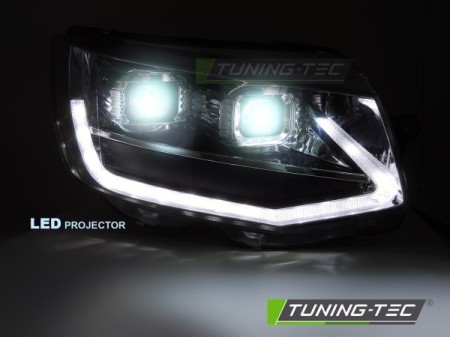 Voll LED Scheinwerfer Tagfahrlicht für VW T6 Bj. 15-19 Schwarz mit dynamischem LED Blinker