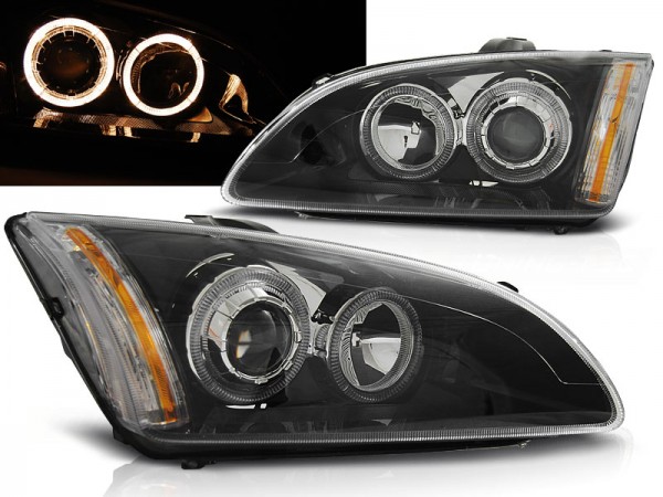 Scheinwerfer Angel Eyes für Ford Focus 2 Bj. 04-08 Schwarz