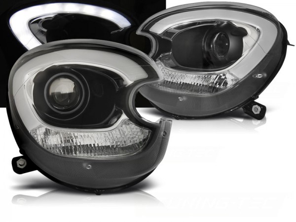 Xenon Scheinwerfer LED Tagfahrlicht Optik für Mini Countryman R60 Paceman R61 Bj. 10-14 Schwarz LTI