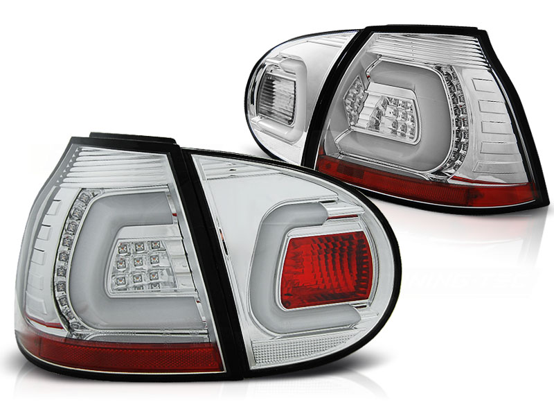 LED Lightbar Rückleuchten für VW Golf 5 (V) Limo Bj. 03-09 Chrom