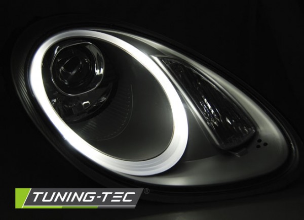 Xenon Scheinwerfer LED Tagfahrlicht Optik für Porsche Boxster 987 / Cayman 987c Chrom