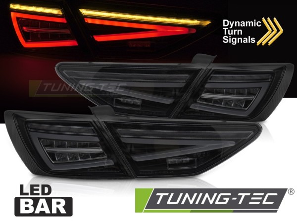 LED Lightbar Rückleuchten für Seat Leon 5F Bj. 12-16 Smoke (für Halogen)