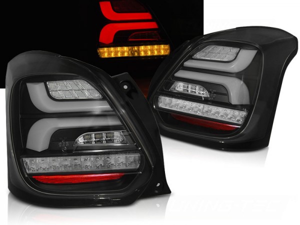 LED Lightbar Rückleuchten für Suzuki Swift V (AZ) Bj. 2017- Schwarz dynamischer Blinker