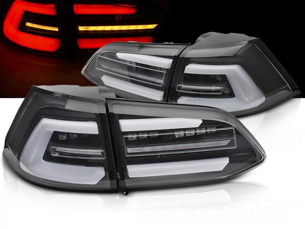 Voll LED Lightbar Rückleuchten für VW Golf 7 (VII) Variant Bj. 13-17 Schwarz
