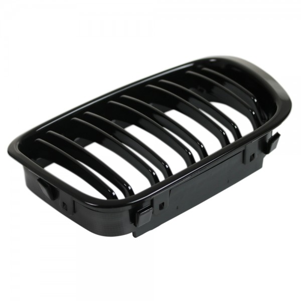 Nieren Kühlergrill für BMW E46 Limo Touring Bj. 98-01 Schwarz Klavierlack Doppelsteg