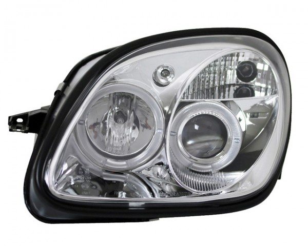 Scheinwerfer Angel Eyes für Mercedes SLK R170 Bj. 96-04 Chrom