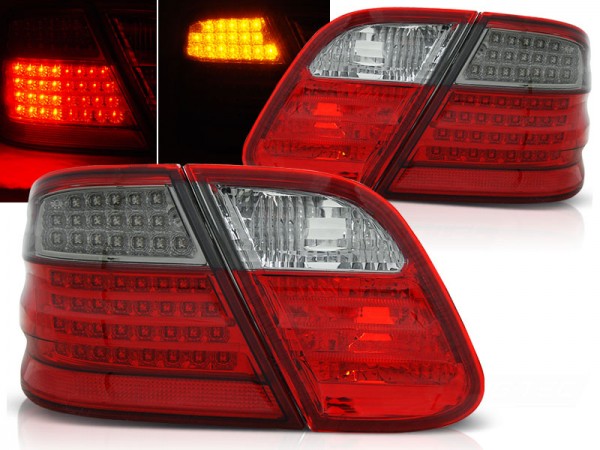 LED Rückleuchten für Mercedes CLK W208 Bj. 97-02 Rot/Smoke mit LED Blinker