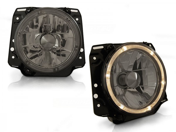 Scheinwerfer Angel Eyes für VW Golf 2 Bj. 83-92 Smoke