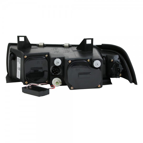 Scheinwerfer CCFL Angel Eyes für BMW 3er E36 Limo Touring Bj. 90-99 Schwarz