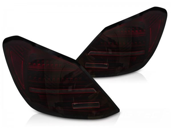 Voll LED Rückleuchten für Mercedes C-Klasse W205 Limo Bj. 14-21 Rot Smoke OE LED