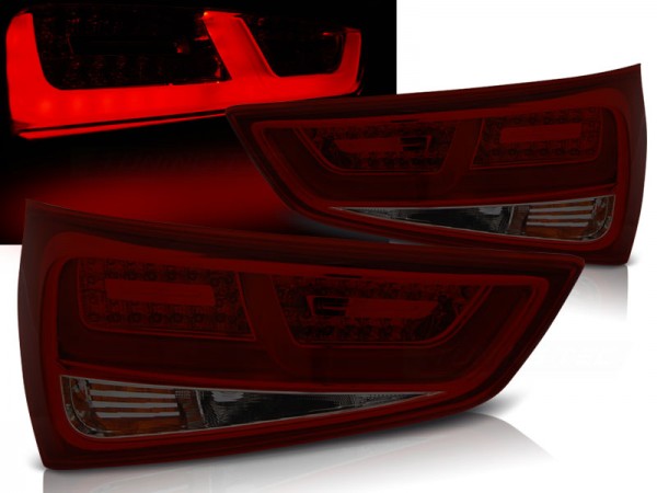 LED Lightbar Rückleuchten für Audi A1 + Sportback Bj. 10-14 Rot/Smoke