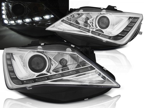 Scheinwerfer DRL LED Tagfahrlicht für Seat Ibiza 6J Facelift Bj. 12-15 Chrom