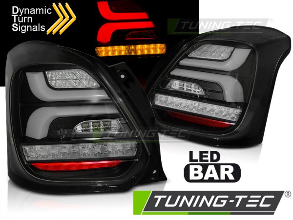LED Lightbar Rückleuchten für Suzuki Swift V (AZ) Bj. 2017- Schwarz dynamischer Blinker
