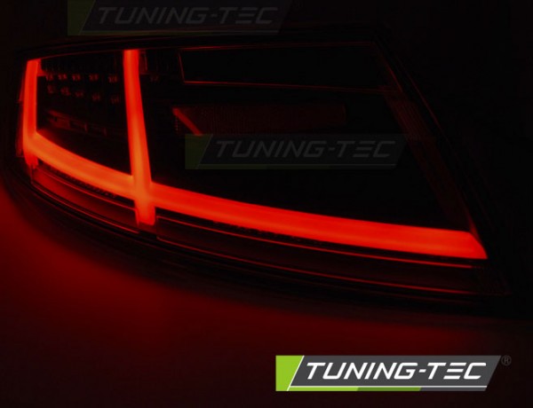Voll LED Lightbar Rückleuchten für Audi TT 8J Bj. 06-14 Rot/Chrom dynamischer Blinker