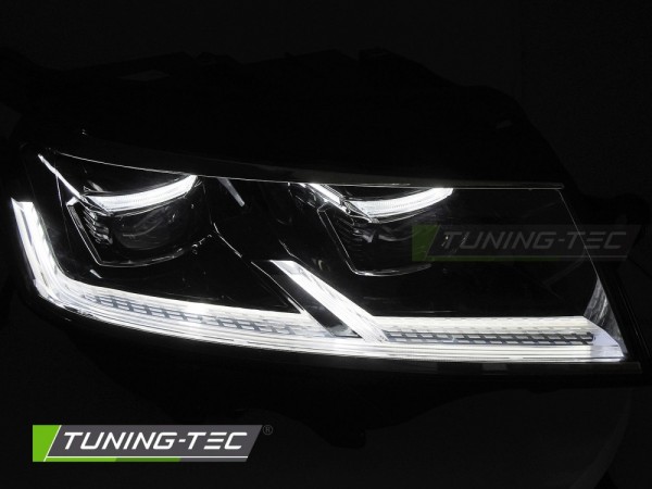 Voll LED Scheinwerfer Tagfahrlicht für VW T6.1 Bj. 19-24 Schwarz mit LED Blinker