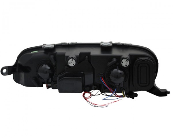 Scheinwerfer Angel Eyes für Fiat Punto 2 Typ 188 Bj. 99-03 Schwarz