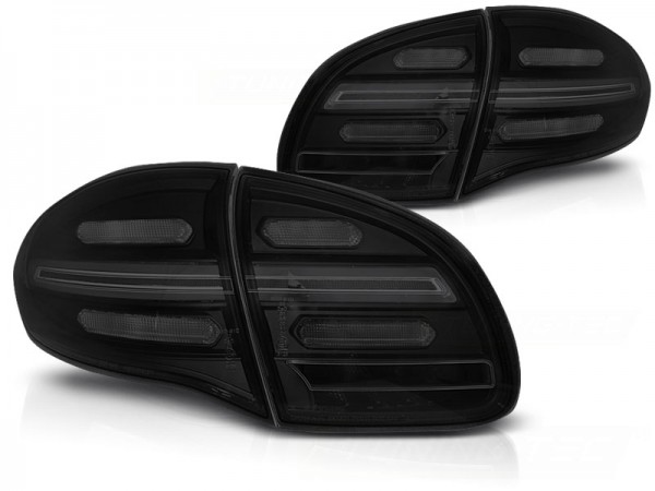 Voll LED Lightbar Rückleuchten für Porsche Cayenne 958 92A Bj. 10-14 Smoke