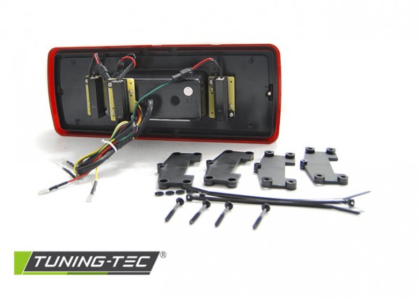 LED Lightbar Rückleuchten für Mercedes G-Klasse W463 Bj. 90-12 Rot/Chrom