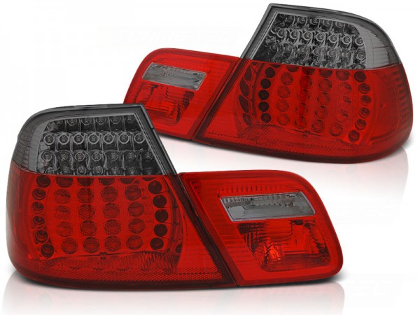 LED Rückleuchten für BMW E46 Coupe Bj. 99-03 Rot/Smoke dynamischer Blinker