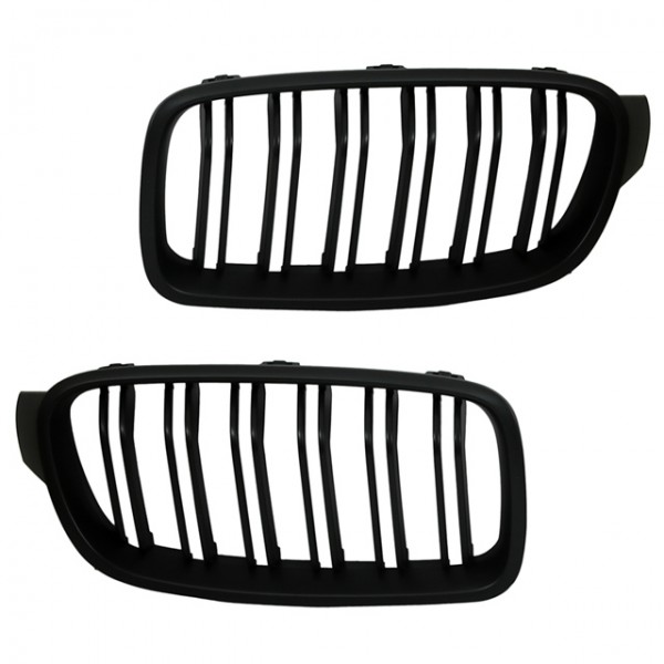 Nieren Kühlergrill Frontgrill für 3er für BMW F30 F31 Bj. 2011- Schwarz Doppelsteg