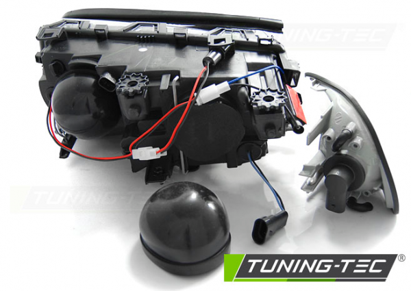 Scheinwerfer LED Angel Eyes für BMW 3er E46 Coupe Cabrio Bj. 99-03 Schwarz