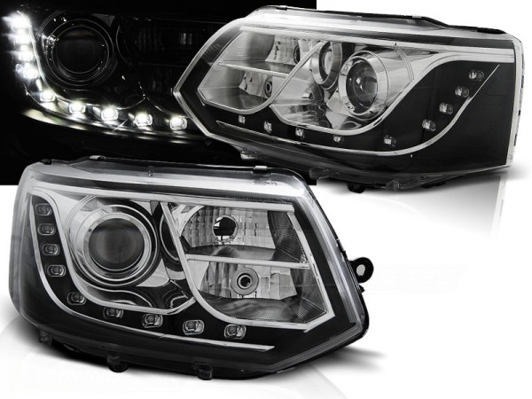 Scheinwerfer DRL LED Tagfahrlicht für VW T5 GP Facelift Bj. 10-15 Chrom