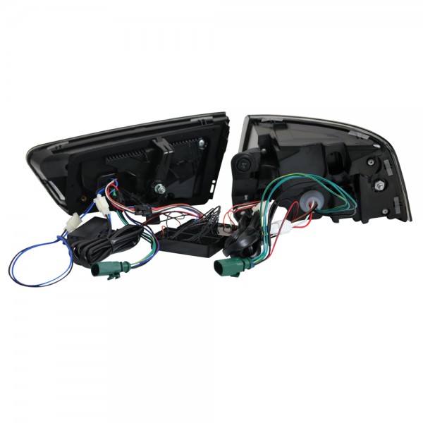 LED Lightbar Rückleuchten für Audi A6 4G C7 Limo Bj. 2011-2014 Schwarz mit dynamischem Blinker