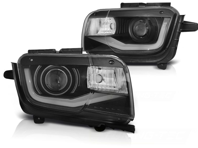 Scheinwerfer LED Tagfahrlicht Optik für Chevrolet Camaro Bj. 09-13 Schwarz LTI