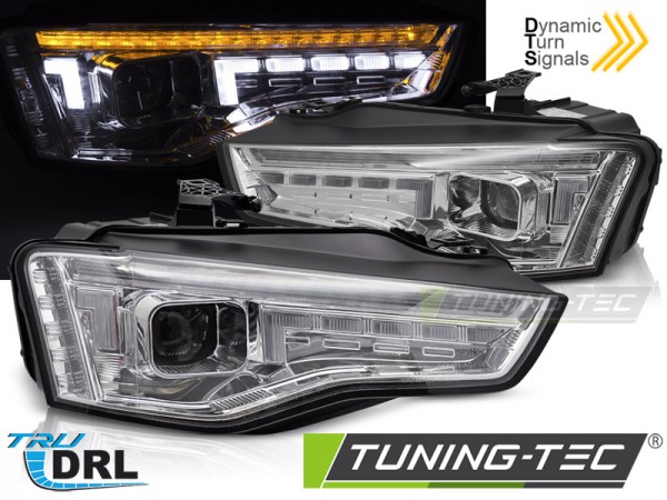 Xenon Scheinwerfer DRL LED Tagfahrlicht für Audi A5 8T 8F Facelift Bj. 11-16 Chrom