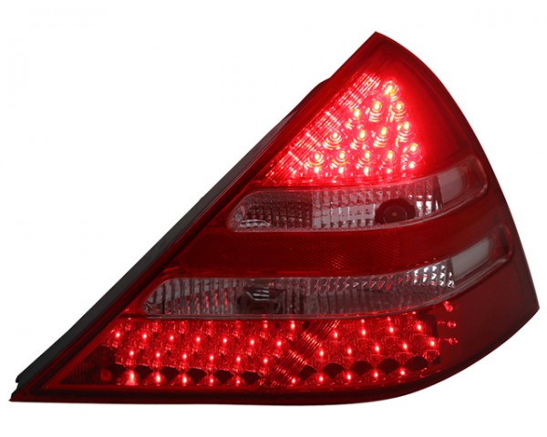 LED Rückleuchten für Mercedes SLK R170 Bj. 96-04 Rot/Chrom