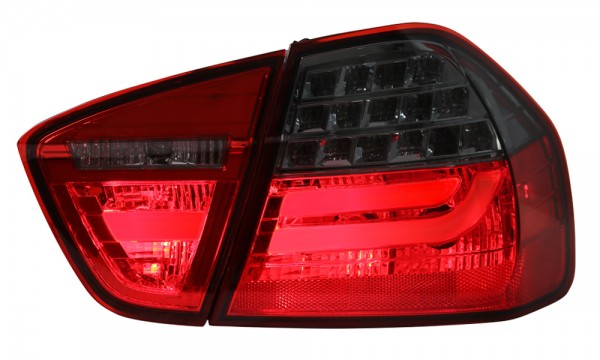 LED Lightbar Rückleuchten für BMW E90 Limo Bj. 05-08 Rot/Smoke
