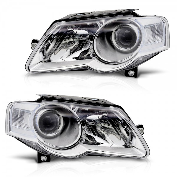 Scheinwerfer Halogen Set für VW Passat 3C B6 Bj. 05-10 Stellmotor H7