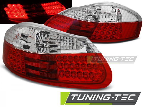 LED Rückleuchten für Porsche Boxster 986 Bj. 96-04 Rot/Chrom