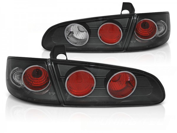 Rückleuchten Klarglas für Seat Ibiza 6L Bj. 02-08 Schwarz