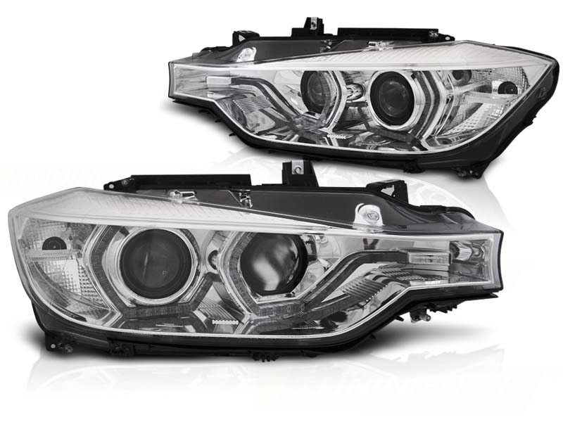 Xenon Scheinwerfer DRL LED Tagfahrlicht für BMW 3er F30 F31 Bj. 11-15 Chrom AFS