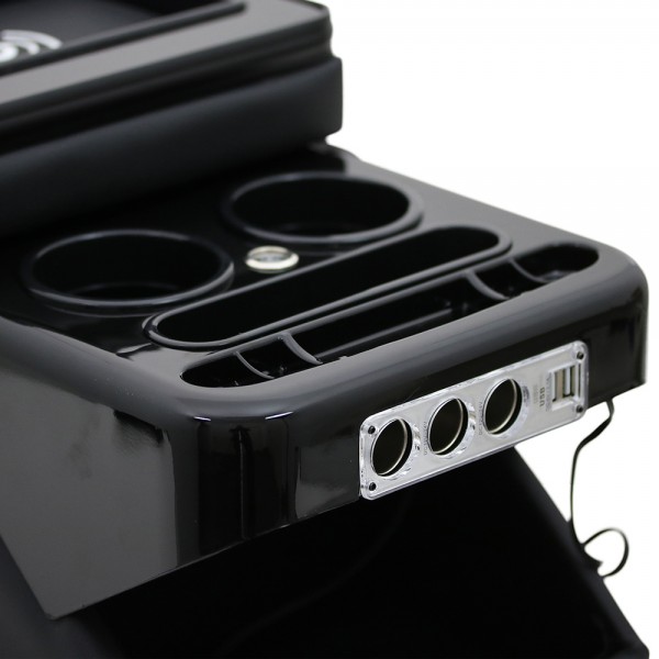 Black Edition Mittelkonsole für Mercedes Vito / V-Klasse W447 mit LED Beleuchtung USB und Induktion