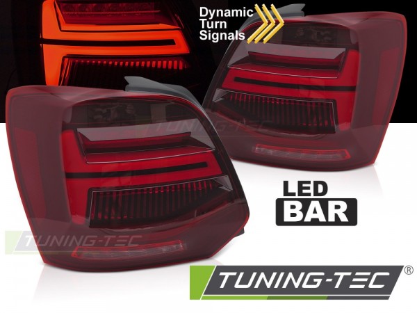 LED Lightbar Rückleuchten für VW Polo 6R 6C Bj. 09-17 Rot