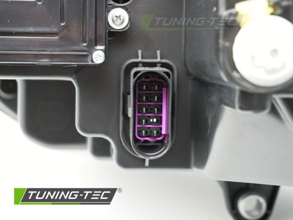 LED Scheinwerfer Tagfahrlicht für VW T5 GP Facelift Bj. 10-15 Schwarz mit dynamischem LED Blinker