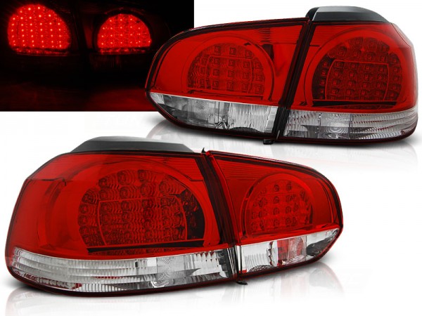 LED Rückleuchten für VW Golf 6 (VI) Bj. 08-12 Rot/Chrom